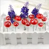 Decorative Flowers 2cm Mini Mushroom Miniatures Artificial Garden Fairy Moss Resin Crafts Decorations Stakes Craft For Home Figurine