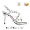 Valentino Garavani Rockstud women luxury sandals dress shoes high heels leather rivet black pointed peep-toes【Code ：L】lady sexy party wedding platform