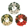 Fiori decorativi 16 "Falsa ghirlanda natalizia con palline Bowknot Flower