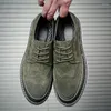 أحذية غير رسمية الرجال العلامة التجارية المصنوعة من الجلد الأصلي Brogue 2024 Short Plush Mens Zapatillas Hombre Chaussure Homme