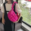 Повседневная стеганая сумка на плече для женщин 2023 Новые модные сумочки дизайнер с плиссированными мягкими ниловыми кошельками с малыми подмышками o0nt#