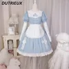 Robes de fête 2024 Sweet mignon robe lolita fille Op Maid Détachenable princesse longue manche élégante pour les femmes