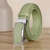 Belts 2024 Fashion Leather Women's Belt Alloy Automatic Buckle Casual Solid Color Cowhide For Women Multi-color Optional
