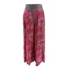 Women's Pants Skirt Stylish Wide Leg Retro Print Culottes High Waisted Flowy Trousers For Work Casual Streetwear Hem