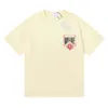 Sommer Rhude T-Shirt Nische Rhude Spielkarte gedruckt reines Baumwoll-Kurzärmel-T-Shirt für Männer Frauen Street Trendy Bods vielseitiges T-Shirt