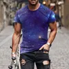 TE-shirt de créateur de mode pour les hommes Casual 3D Imprimé HARAJUKU Personnalité Round Cou Short à manches courtes