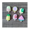 Decorative Flowers Spring Color Resin Fruit Popsicle Flatback Cabochon Figurine Scrapbook Party Applique DIY Keychain Jewelry Making