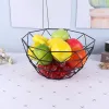 Körbe Neue nordische Metallfrüchte Aufbewahrungskorb Haushaltsfutter Snacks Behälter Candy Obst Display Schüssel Teller Halter Box Organizer Korb Korb