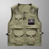 American Workwear Casual Vest for Men Outdoor Multi-Pocket Photographer Fisher Vest Custom Printed Logo Work Director Vest