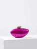 Sac d'embrayage en forme d'oeuf en acrylique Femme de la soirée concepteur mignon coque perle bourse ivoire sac à main rose en gros 240418