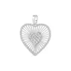 魅力Zhukou 18k Zirconia heart girl 2色のレディースdiyジュエリーペンダントが卸売りになる可能性があります：VD1481