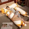 50150 cm géant long shiba inu chien en peluche jet de jeu oreiller en peluche animal doux corgi chai coussin anniversaire de la Saint-Valentin 240422