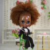 Poupées Icy DBS Blyth Doll 1/6 bjd jouet articulatif Corps foncé coiffure afro Hair 30cm Doll Anime Girls