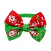 Apparel Handmade Christmas Holiday Dog Pet Cat Collar Bow Tie Adjustable Neck Strap Grooming Accessories Supplies