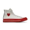2024 Designer de moda Mulheres 1970s Coração vermelho Casual 1970 Sapatos Big Chuck 70s Love With Eyes Hearts Shape