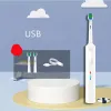 Heads New rotary children adult USB direct charge frequency conversion induction smart soft hair electric toothbrush gift