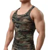 Zekice-menmode hızlı kuru erkek tank topu fanilisli gömlek fitness kamuflaj singlet vücut geliştirme yeleği elastik giyim 240407