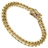 Vendita calda in stile Miami Real Solid 925 Silver Hiphop Gioielli Gold Cuban Link Catena per bracciale/collana