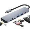 Hubs 6 в 1 USB Hub C Typec Hub USB C to USB 3.0 HDMicabatible Dock для MacBook Pro для Nintendo Switch USBC Type C 3.0 Splitter