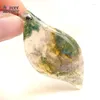 Colliers pendants Stone Natural Aquatique Arveau mousse Agate Collier vert DIY Guérison Gemone Femmes Charme Men Bijoux BM301