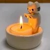 Candles Cat Warming Paws Candle Holder Resin Scented Light Holder Cute Cartoon Kitten Candlestick Holder Decoration Gift For Girl Women