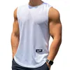 Tops da uomo Tops da uomo Sport estivo in maglia senza maniche atletiche con design o-scollo con la stampa di lettere largo per all'aperto