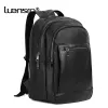 Rugzakken 100% echte lederen heren rugzak mannelijk 14 inch laptop rugzak reizen backpacks waterpoof mannelijke mode bagpack schoolbag voor mannen