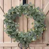 الزهور الزخرفية 2pcs/1pc eucalyptus garland 6ft 6ft ungetial greenery faux أوراق الكروم لزفاف جدار الباب قوس القوس