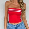 Women's Tanks Women Y2K Tube Top Strapless Backless Striped Vest 90s Vintage Slim Fit Summer Ladies Crop For Club Party Streetwear