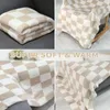 Blankets Checkered Throw Blanket Soft Cozy Microfiber Reversible Checkerboard Fluffy For Home Bed Couch. 50X60In