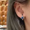 Desginer Viviennes Westwood -Theke gleicher Qualität!Saturn Blue Zircon Ohrringe weibliche Internet rot einfache Ohrringe Nana Style Ohrringe weiblich 22