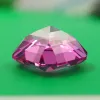 Gemystones 15 * 15 mm 1 morceau / Aot 20 carats de qualité supérieure laboratoire rose saphir anneau de pierre précieuse en vrac pour la fabrication de l'anneau biy