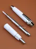Pens MAJOHN A3 Press Rotate Resin Fountain Pen Retractable Extra Fine Nib Metal with Clip & Converter for Writing