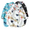 Chemises Fashion Mens à manches courtes Shirt Hawaiian Séchage rapide plus taille asiatique Taille asiatique M3xl Summer Casual Crane Imprime Shirts pour hommes