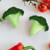 Fleurs décoratives Broccoli Réaliste Slice pour enfants Décoration de cuisine Plant artificiel