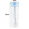 Water Bottles 800ML Outdoor Transparent Portable Straw Cup Juice Drink Bottle With Lid