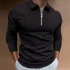 Masowe mężczyzn z długim rękawem T-shirt męski Lato Summer 3D Casual Shirt Daily Polo Shirt Men Ubrania 240409