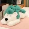 Poupées kawaii ours en peluche jouets cochon / crocodile / husky couché animal en peluche