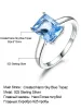 Anelli UMCHO 925 Sterling Silver Luxury Blue Gemstone Topaz Rings Rings Wedding For Women Party Anniversary Fine Jewelry