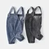 Ankunft Kinder Kleidung Baby Girls Jungen Overall solide kurze Stil Kleinkind Denim Overolen -Overalls 240411