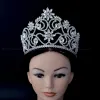 Sieraden kronen tiaras roze en rode strass kristal verstelbare hoofdband bruids bruidshaar sieraden tiaras optocht koningin kroon mo241