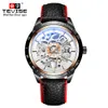 Tevise Swiss Leather Men's Hollow Full-Automatic Mechanical Watch Tiktok Live Broadcast