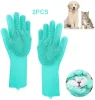 Grooming Pet Grooming guanti guanti per gatto per gatto shampoo guanto scrubber magico lavaggio a spugna spugna spugna guanto