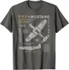 Koszule p51 Mustang | Aviation North American Aviation Vintage Fighter samol Men Tshirt Krótkie 100% bawełniane koszule