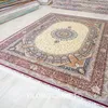 Carpets 9'x12' Chinese Traditional Handknotted Silk Rug Oversize Antique Family Carpet (ZQG628A)