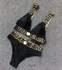 Modedesigner sexiga triangelbyxor bh set med klassiska bokstäver geometriska tryck kvinnor badkläder split stil bikini lyx underkläder