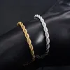 Hombres Pulseras de cadena de cuerda de acero inoxidable para mujeres Golle de brazalete de mano de mano al pie Tobillo de tobillo accesorios de joyería de joyería Diy 240417