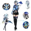 Anime Costumes Eula Cosplay Game Genshinimpact Eula Cosplay Come Dress Wig Fully Set Anime Role Play Carnival Party Clothes Y240422