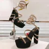 Клео черная и золотая платформа сандалий 13 см. Клео -хрустальные квадратные носки Королева на каблуках вечерние туфли роскошные дизайнерские дизайнер