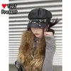 Berets Women Lolita y2K para punk gotyc harajuku subkultura dziewczyna nitowana motocyklowa czapka modna męska osobowość scena nitu